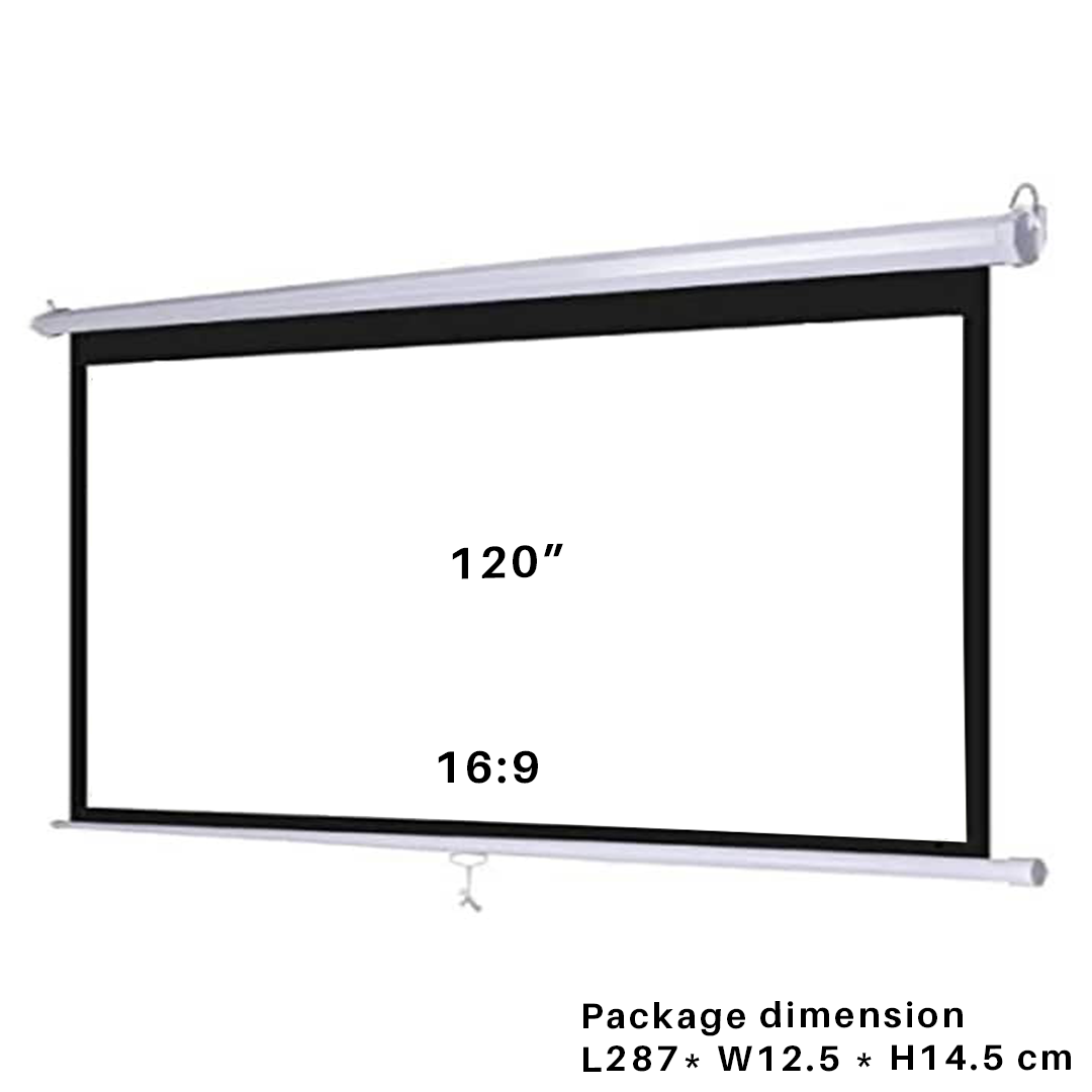 Layar Proyektor Tarik Manual 80" / 100" / 120".