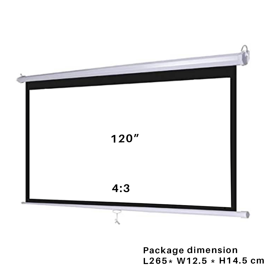 Layar Proyektor Tarik Manual 80" / 100" / 120".