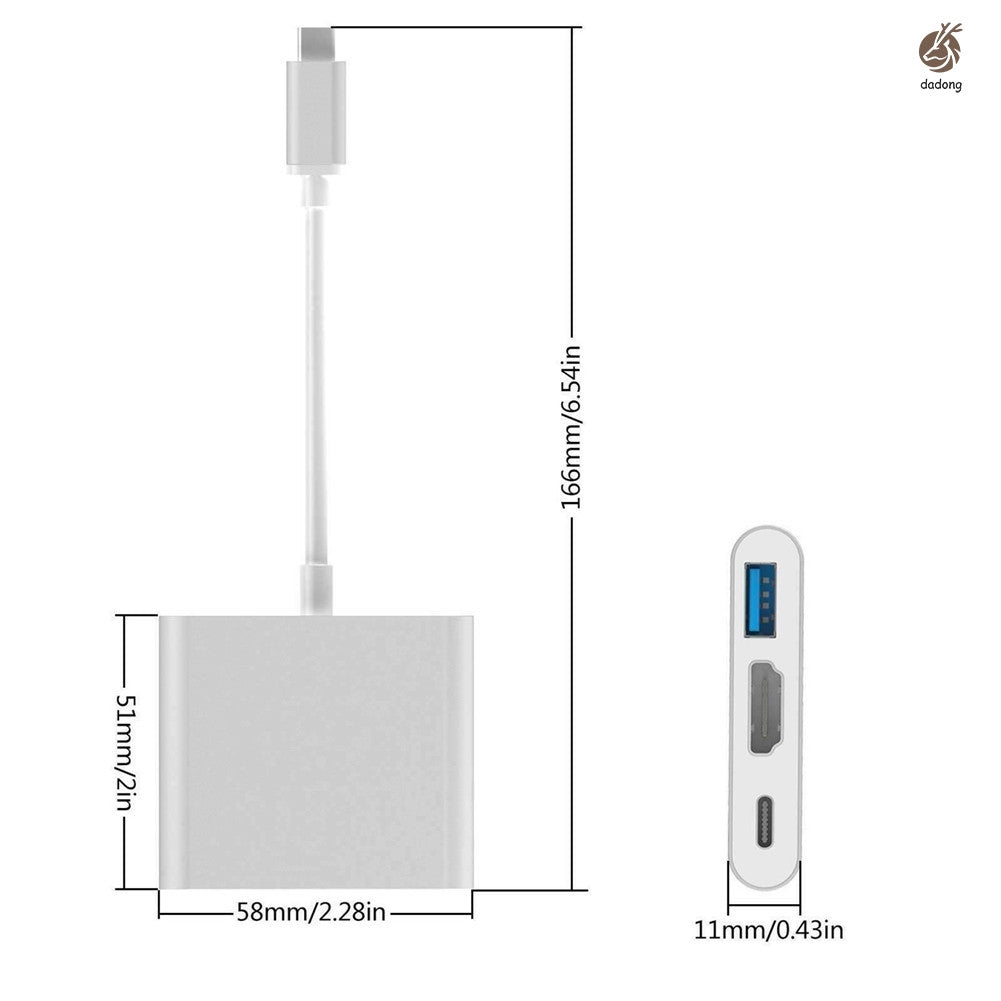 Smartphone Android ke Adaptor Proyektor (Tipe C ke HDMI)