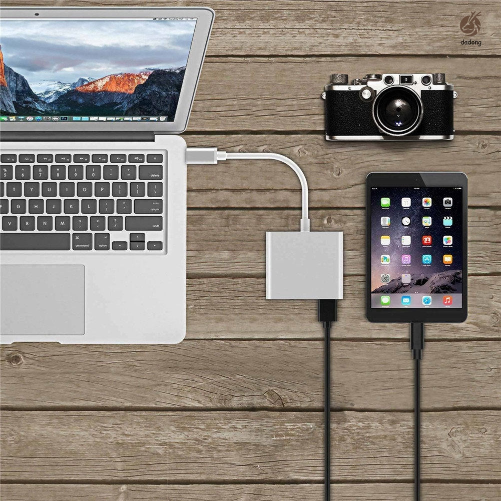 Smartphone Android ke Adaptor Proyektor (Tipe C ke HDMI)