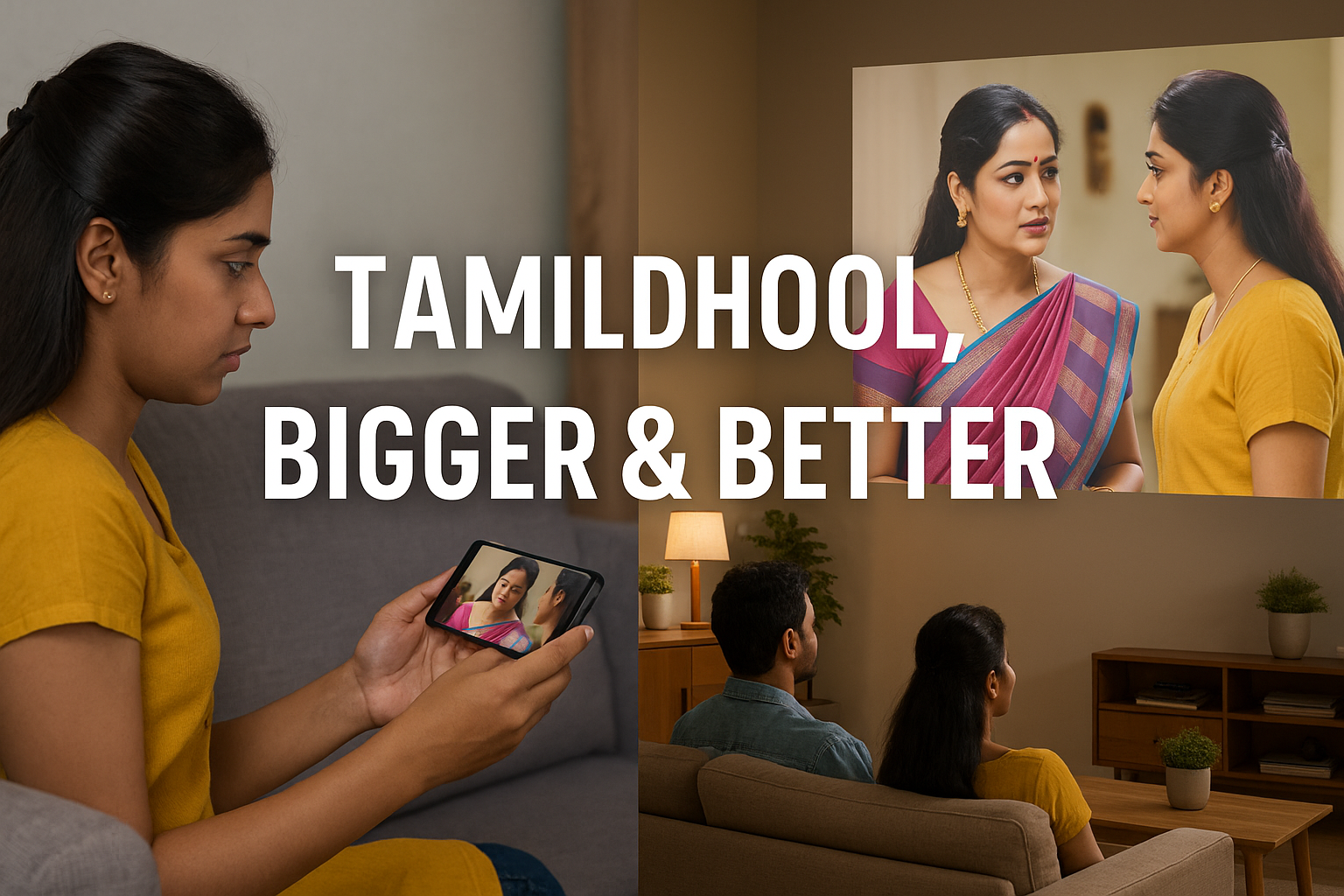 Watch Tamildhool on projector screen at home – Tamil serial upgrade