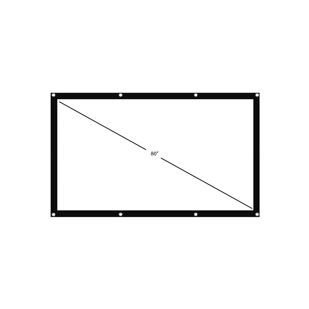 80" Fabric Projector Screen for Wall