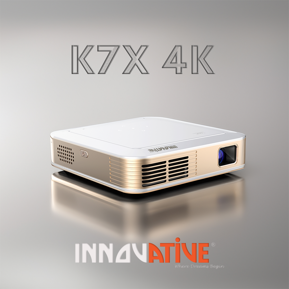 Portable Projector Battery Palm Size USB-C PD & Smart - INNOVATIVE K7x 4k
