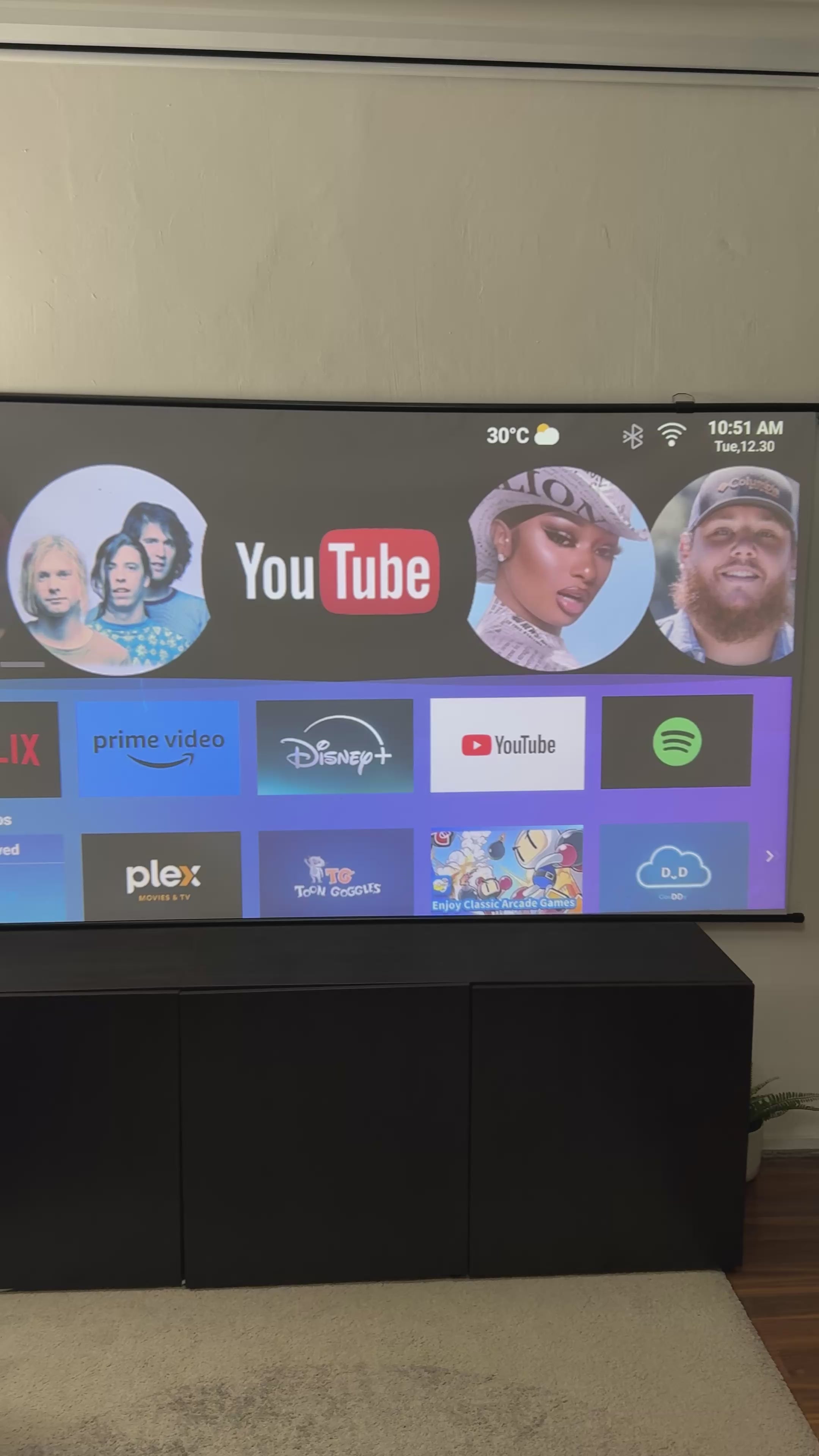 100inch ALR Screen Demo portrait