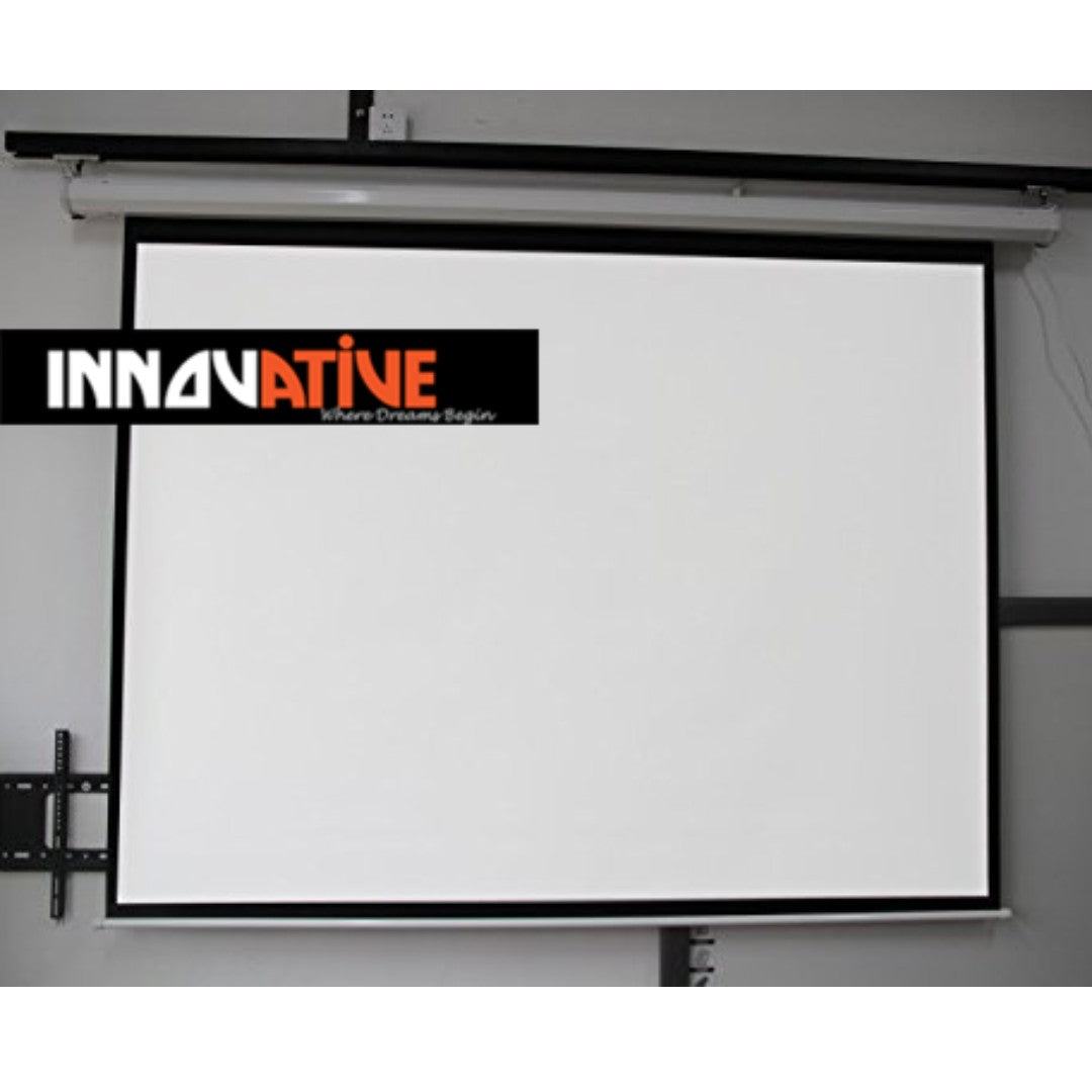 Layar Proyektor Listrik Bermotor 84" / 100" / 120".