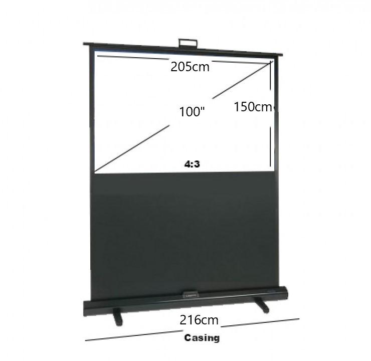 100inch Floor Up Screen - BeamerX.sg