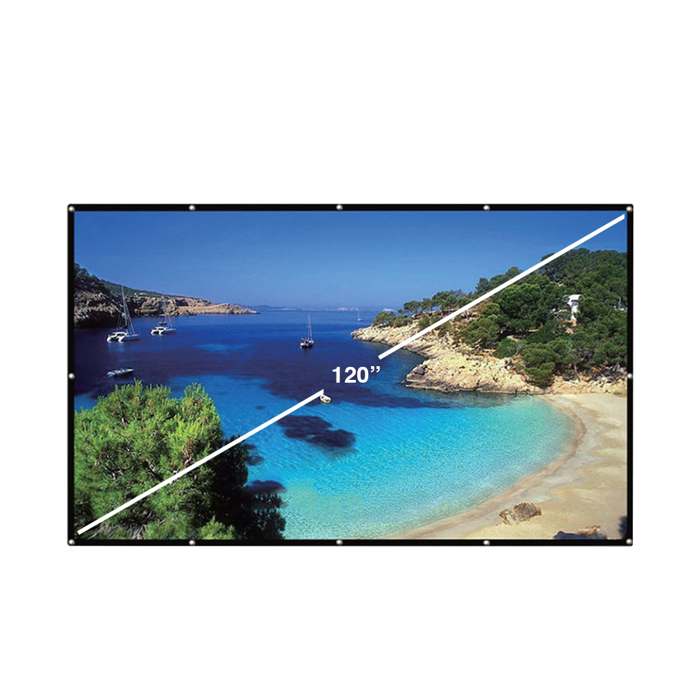 120" Fabric Projector Screen for Wall