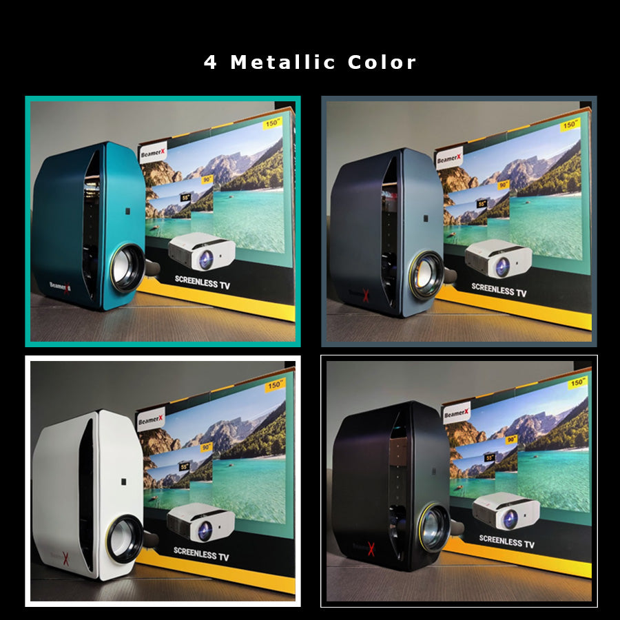 BeamerX II Smart projector come in 4 choices of color