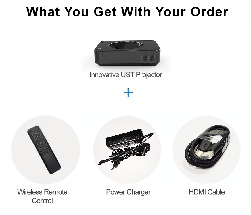 Ultra Short Throw Projector in Compact Size with 3D, Smart Features & Long Hours Battery- Innovative DSX