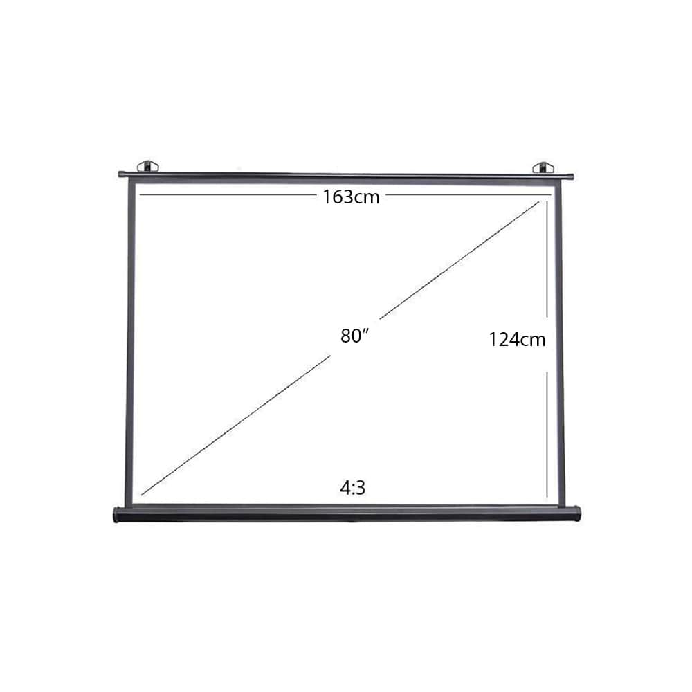 80 inches Simple Manual Projector Screen