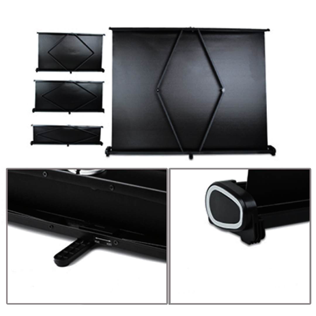 Tabletop Portable Projector Screen, 40" & 50" for Floor and Table